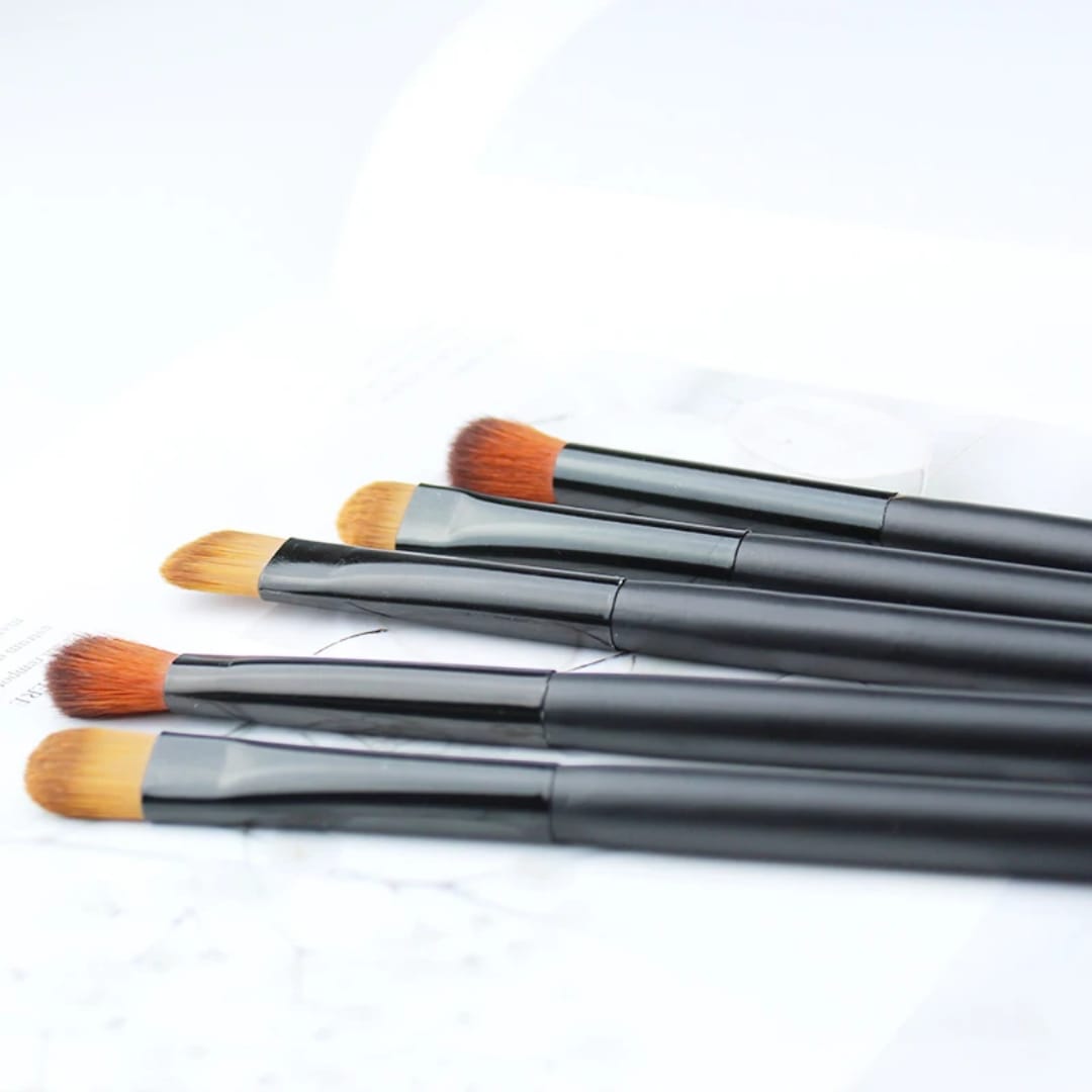 5PCS Professional Eyeshadow Brush Set – Black Makeup Brushes