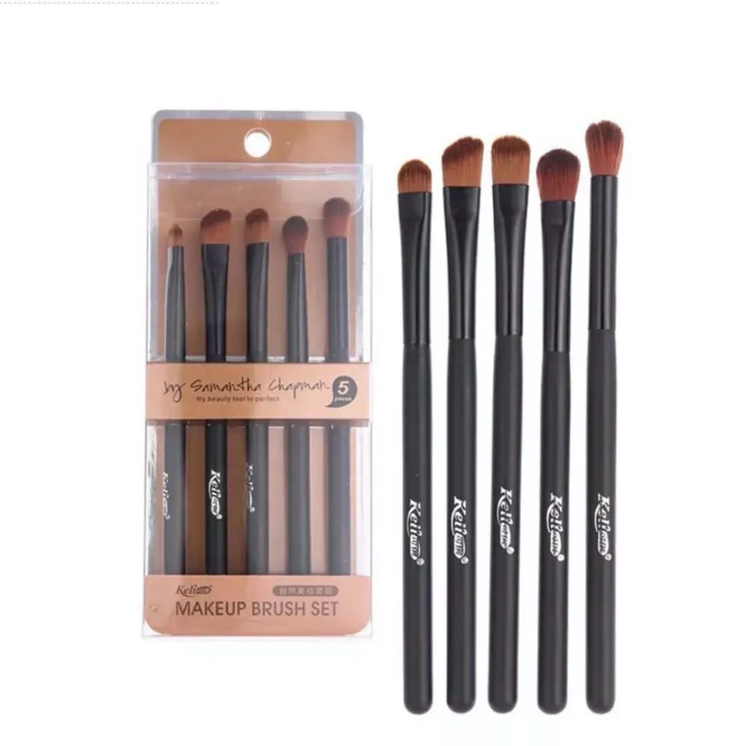 5PCS Professional Eyeshadow Brush Set – Black Makeup Brushes
