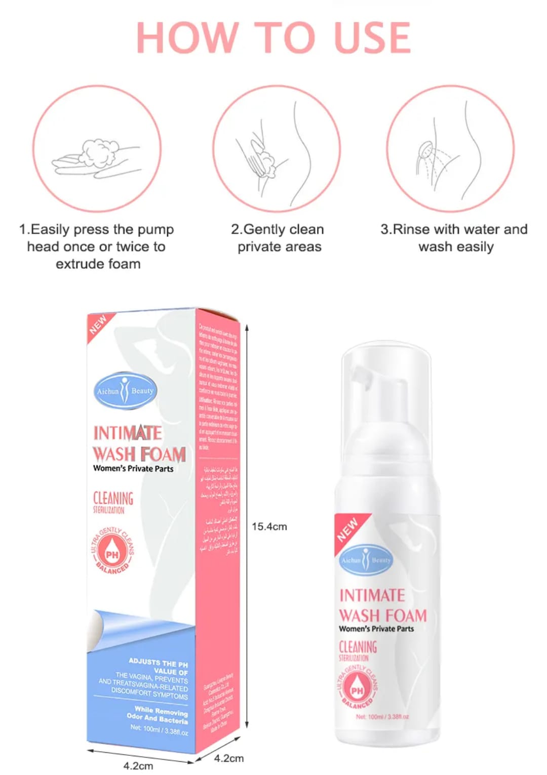 Women’s Feminine Wash Foam – Gentle Intimate Cleanser victoriastore.com.pk