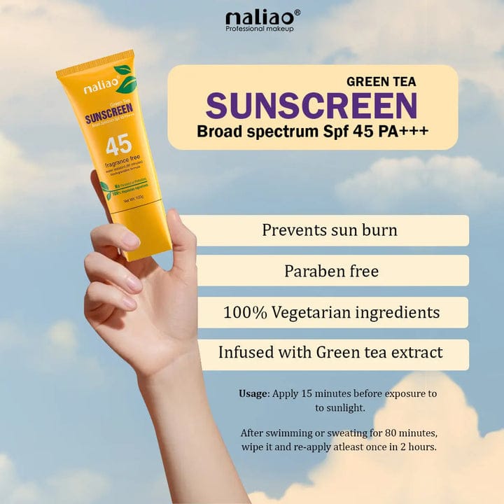 Maliao Green Tea Sunscreen SPF 45 PA+++victoriastore.com.pk
